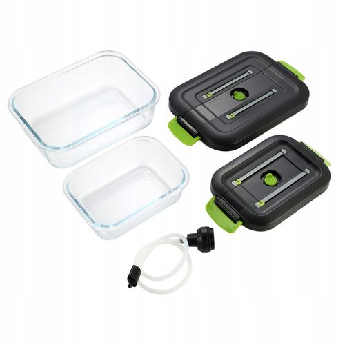 Szklane pojemniki próżniowe na żywność 1,5L 0,65L do zgrzewarki na Arena.pl