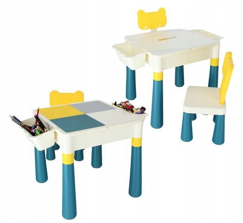 WIELOFUNKCYJNY STOLIK BLAT DO KLOCKÓW plus KRZESŁO na Arena.pl