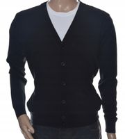 Sweter męski rozpinany kardigan na guziki w szpic wełniany z wełny L 501