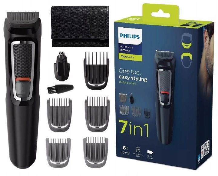 MASZYNKA GOLARKA PHILIPS TRYMER WŁOSY BRODA BEZPRZEWODOWA DO ZAROSTU + ETUI zdjęcie 6