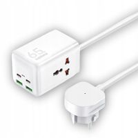 Ładowarka sieciowa REMAX GAN POWER STRIP 65W RP-U157 2xUSB+2xUSB-C 1.5M WHI