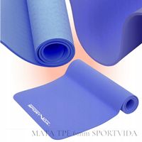 MATA TPE DO ĆWICZEŃ FITNESS JOGI PILATES DUŻA ANTYPOŚLIZGOWA SPORTVIDA