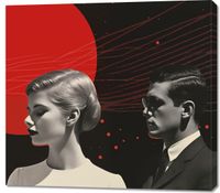 Obraz 100x90cm Futurystyczne Retro Szykany