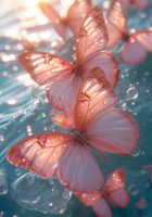 Plakat 70x100cm Świetliste Motyle