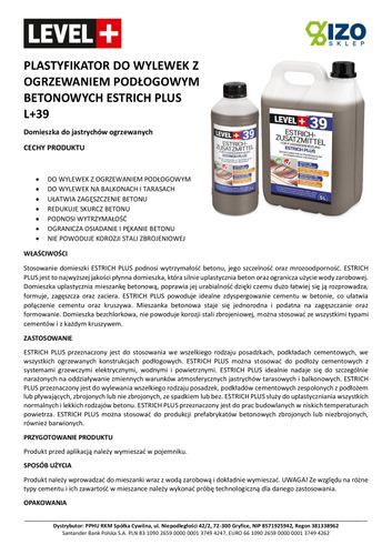 Plastyfikator do Jastrychów 20L do Betonu Level+39 na Arena.pl