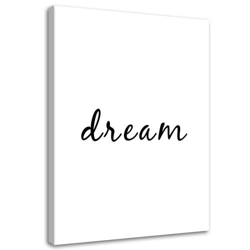 OBRAZ NA PŁÓTNIE Napis Dream Typografia 40x60 na Arena.pl
