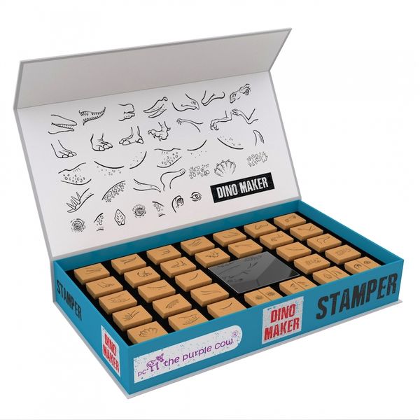 The Purple Cow : Zestaw drewnianych stempelków Dinozaury zdjęcie 2