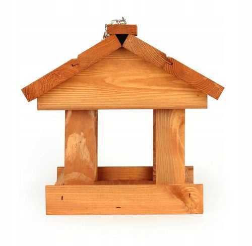 Karmnik dla ptaków zimujacych Drewniany domek budka Wiszący Łancuszek na Arena.pl