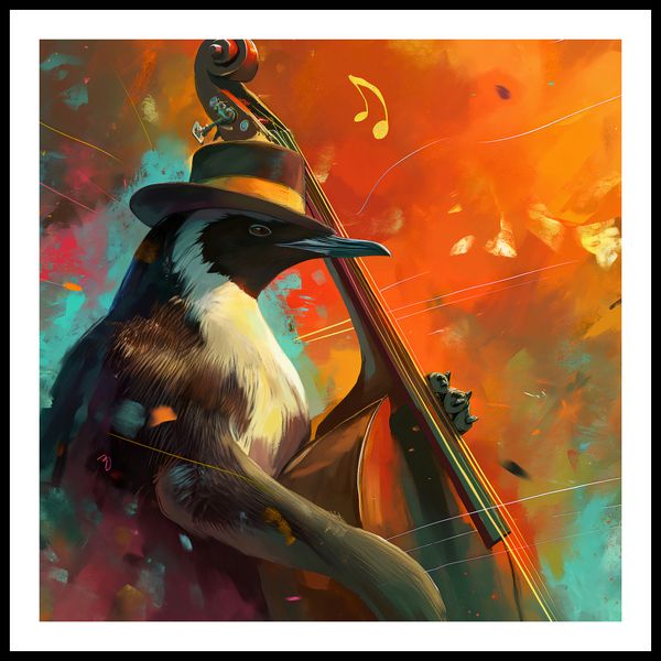 Plakat 90x90cm Pingwinia Nuta zdjęcie 3