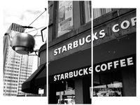 60 90CM OBRAZ 3 ELEM STARBUCKS MITH HUANG ŚCIENNY DRUK PŁÓTNO