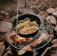 Grill Ogrodowy Wiszący Palenisko Trójnóg Z Rusztem