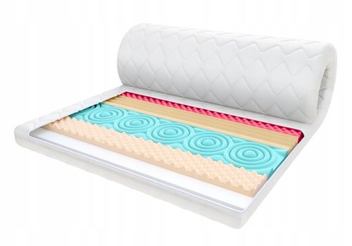 Materac nawierzchniowy 140x200 masujący wygodny 8cm topper na Arena.pl