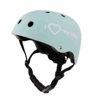 Kask M dla dzieci 3-7 lat z lampką LED miętowy