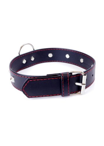 fetish b   series collar with studs 3 cm red line na Arena.pl
