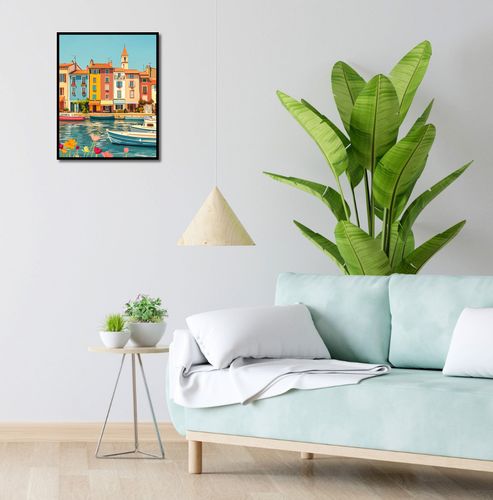 Plakat 40x50cm Wielobarwne Nadbrzeże na Arena.pl