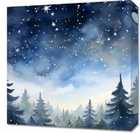 Obraz 50x50cm Tajemniczy Las o Zmierzchu