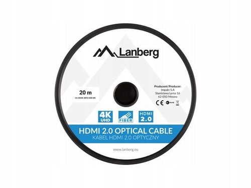 Kabel 20m HDMI Lanberg v2.0 Premium High optical na Arena.pl