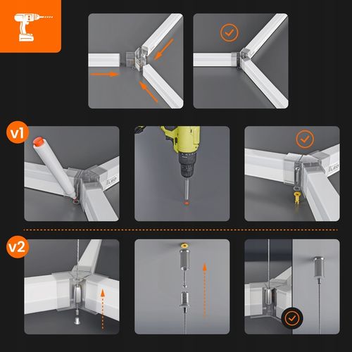 Lampa LED Hexagon Sufitowa Panel Oświetlenie Do Garaż Warsztat 298x209 na Arena.pl