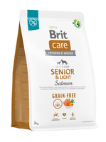 brit care dog grain-free senior & light salmon 3kg