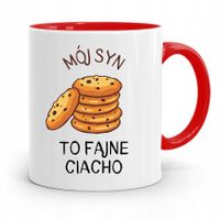 Kubek Czerwony Prezent Dla Syna To Fajne Ciacho Z Nadrukiem Ze Zdjęciem