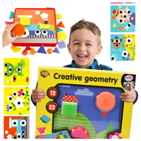 UKŁADANKA EDUKACYJNE PLANSZA GUZIKOWA DLA DZIECI TABLICE KREATYWNE MOZAIKA