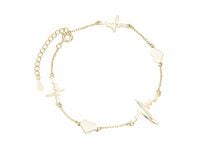 Pozłacana srebrna bransoleta gwiazd choker celebrytka serca serduszka linia życia tętno puls srebro 925 Z1821BG