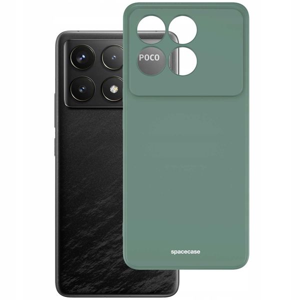 Spacecase Silicone Case Poco F6 Pro Dark Green zdjęcie 3