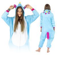 Niebieski pegaz Kigurumi Onesie dres piżama kombinezon