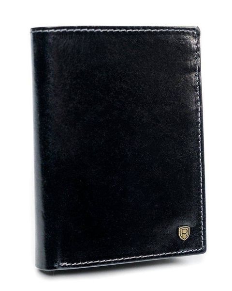 Portfel męski ze skóry licowej Rovicky Czarny zdjęcie 1