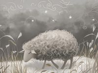 Plakat 80x60cm Bujna Owca