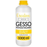 Gesso akrylowe białe podkład malarski grunt primer do farb butelka 1L