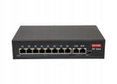 Switch POE 8xPoe100Mb/s 2xUplink1Gb/s do kamer IP