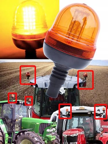 LAMPA LED 12V/24V BŁYSKOWA KOGUT NA TRZEPIEŃ MOCNA na Arena.pl