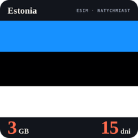 Karta eSIM Internet Estonia 3 GB na 15 dni - bez rejestracji