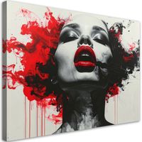 Obraz do salonu sypialni biura Kobieta, Czerwone Usta 90x60