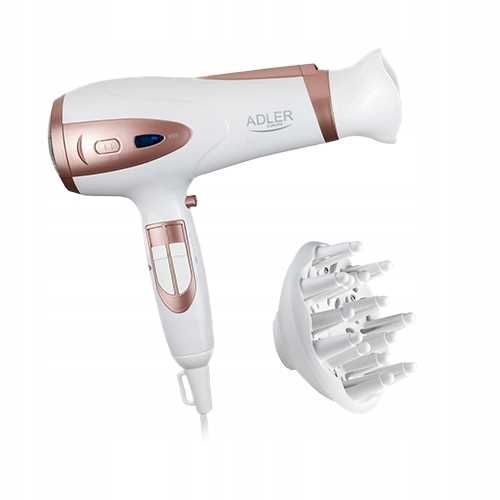 suszarka do włosów biała 2200w ion + dyfuzor adler ad 2248 na Arena.pl