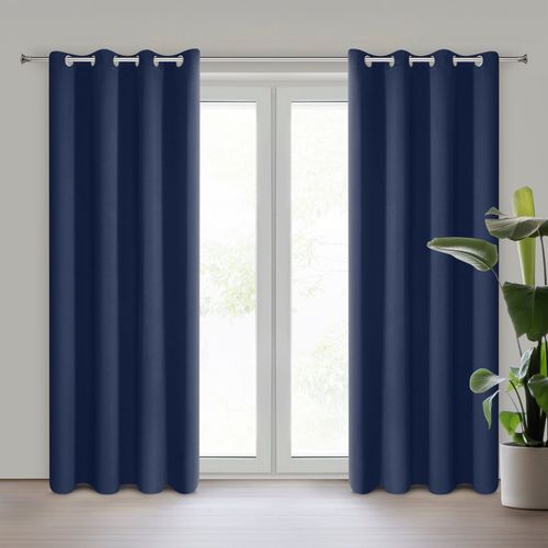 Zasłona na przelotkach LOGAN 135x250 granatowa na Arena.pl