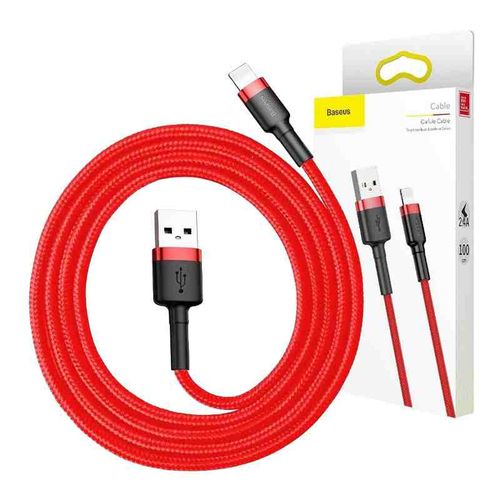 Kabel Lightning USB Baseus Cafule 2,4A 0.5m (czerwony) na Arena.pl