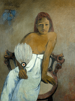 Reprodukcja obrazu Young Girl With Fan - Paul Gauguin Rozmiar - 70x50
