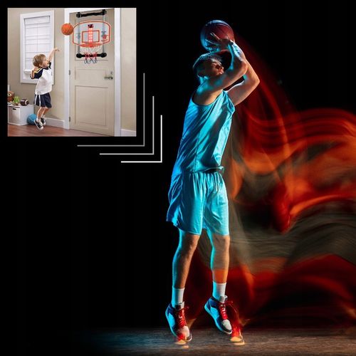 Koszykówka dla dzieci INTERAKTYWNA TABLICA LICZNIK DŹWIĘK ŚWIATŁA kosz gry na Arena.pl