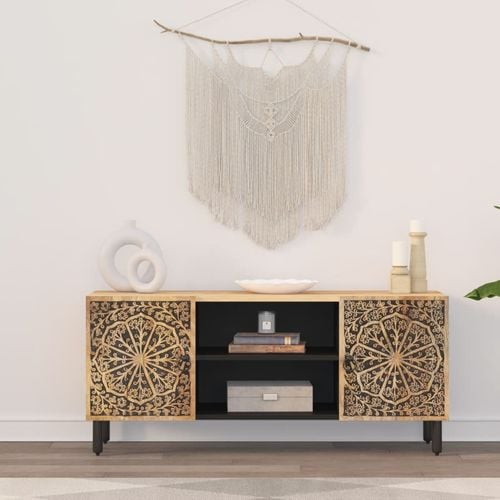 Szafka pod telewizor, 105x33x46 cm, lite drewno mango na Arena.pl