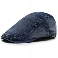 KASZKIET Męski Bawełniany Czapka na Lato GRANATOWY Jeansowy Pako Jeans