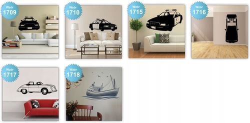 Naklejki na ścianę ścienne SAMOCHODY AUTA 120cm na Arena.pl