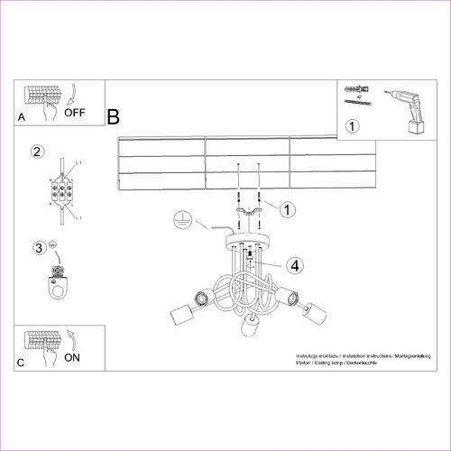 Żyrandol EMBER 5 biały na Arena.pl