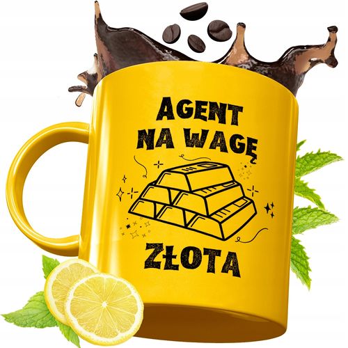 Złoty Kubek Premium Dla Agenta Prezent Z Nadrukiem Ze Zdjęciem na Arena.pl