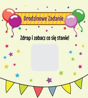 Zdrapki z zadaniami ZABAWA NA URODZINY dla dzieci