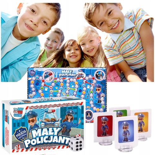 Gra planszowa dla dzieci planszówka MAŁY POLICJANT uczy zachowań wersja PL na Arena.pl