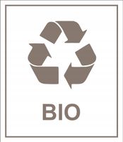 NAKLEJKA BIO SEGREGACJA ŚMIECI NA ŚMIETNIK KOSZ WODOODPORNA 15x13 cm