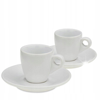 FILIŻANKA do Espresso x 2 szt Kela 50 ml + spodki Mattia biała