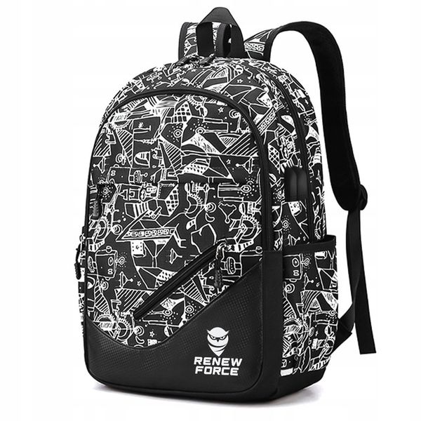 Plecak Tornister Szkolny dla CHŁOPCA 35L USB ŚWIECĄCY +5 Gratisów KLASA 1 3 zdjęcie 6